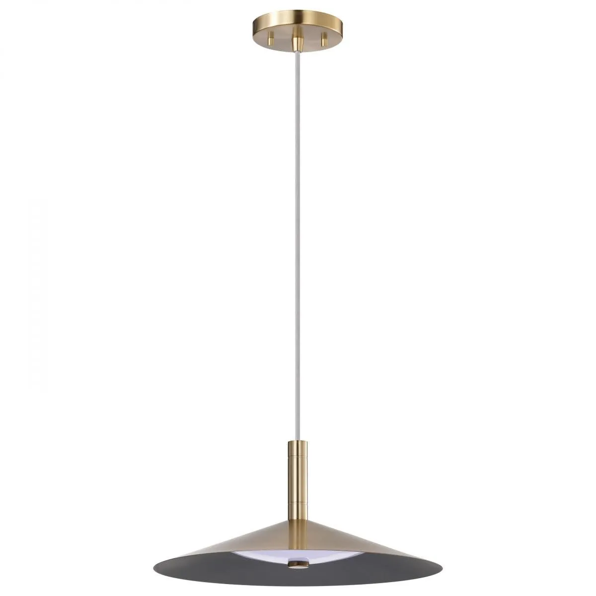 Corrine 14" LED Pendant Light, Burnished Brass Finish