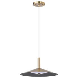 Corrine 14" LED Pendant Light, Burnished Brass Finish