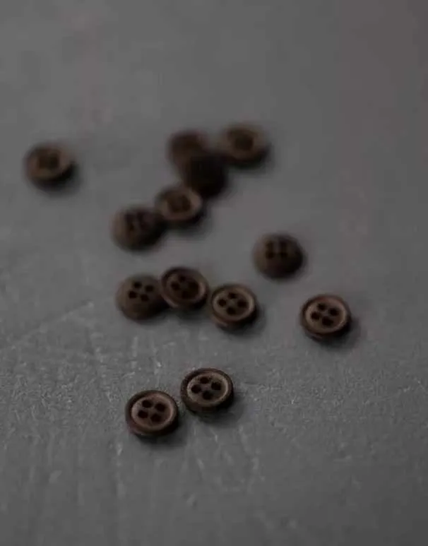 Cotton Button from Merchant & Mills, 11mm Black Coffee