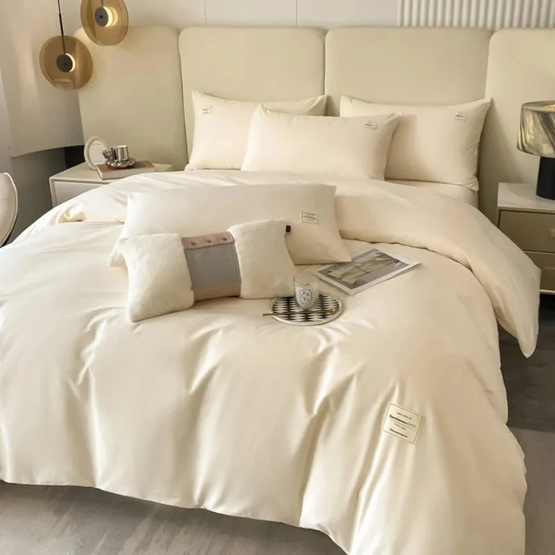 Cotton Duvet Cover Solid Color Duvet Cover Extra King Set Soft Comfortable Bedding PillowCases Purchased Separately