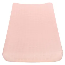 Cotton muslin change pad cover - pink