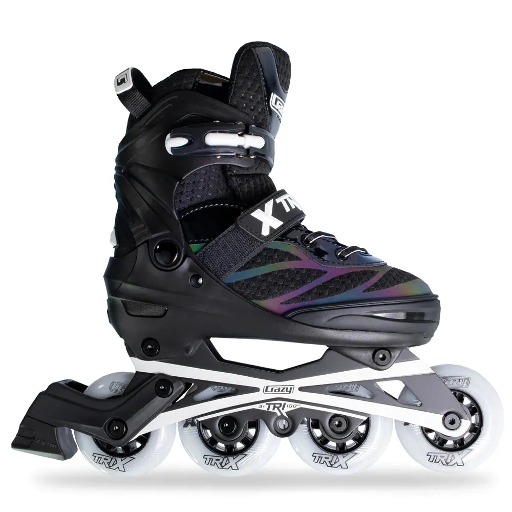 Crazy - Trix Adjustable Inline Skate - Black