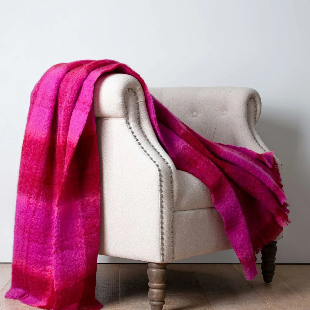 Cromwell Cherry Mohair Throw