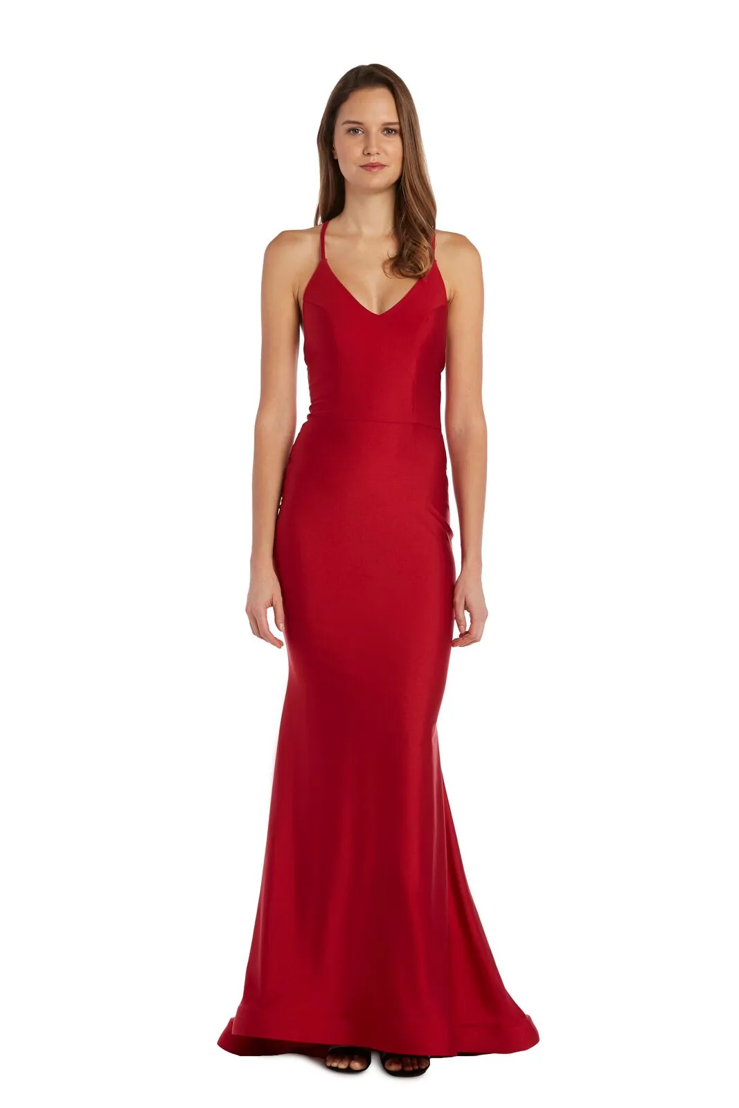 Cross Back Ruched Gown