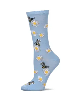 Daisy Bees Bamboo Blend Crew Sock