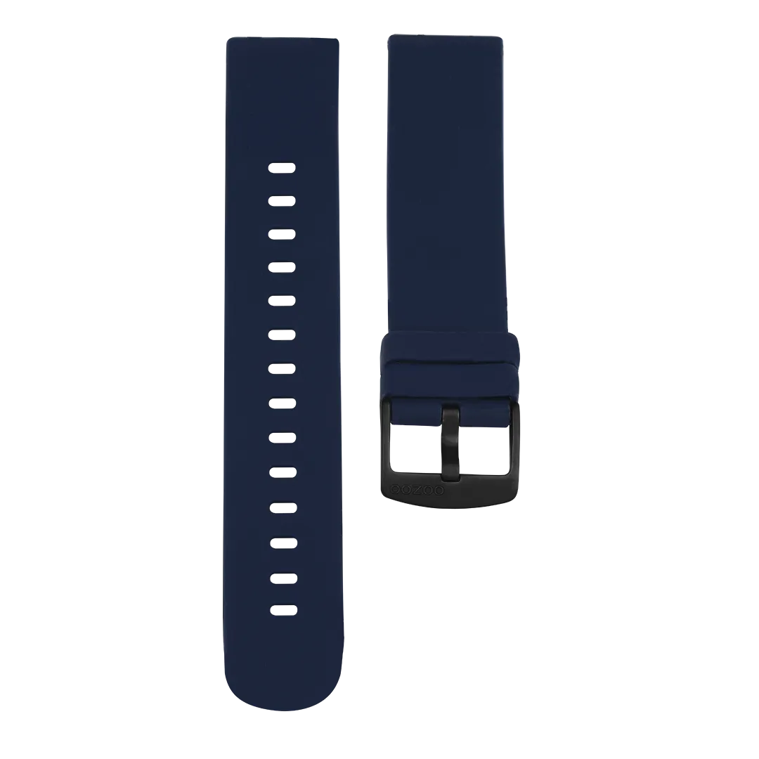 Dark blue OOZOO rubber strap with black clasp