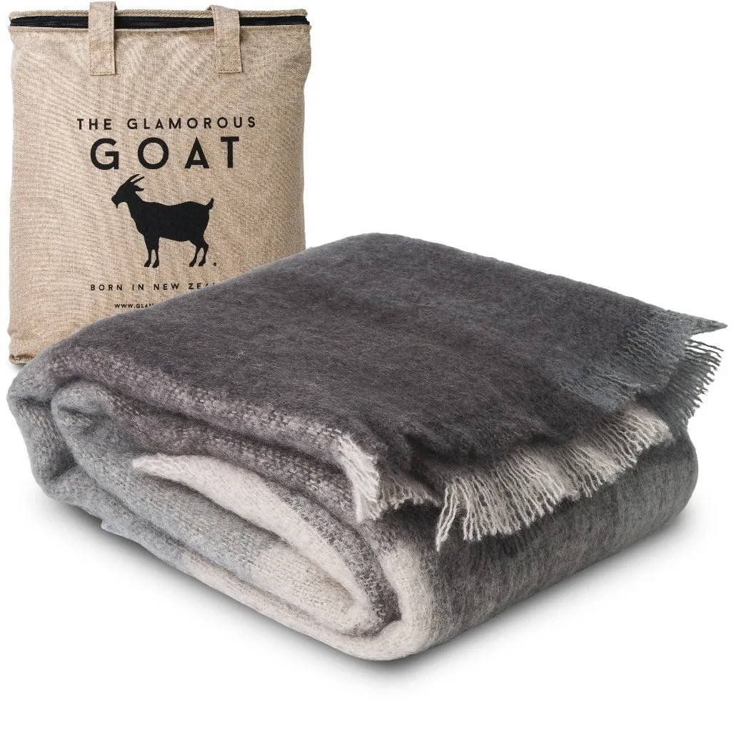 Dungarvon Grey Mohair Throw