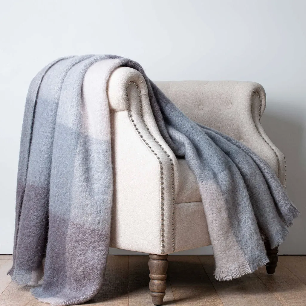 Dungarvon Grey Mohair Throw