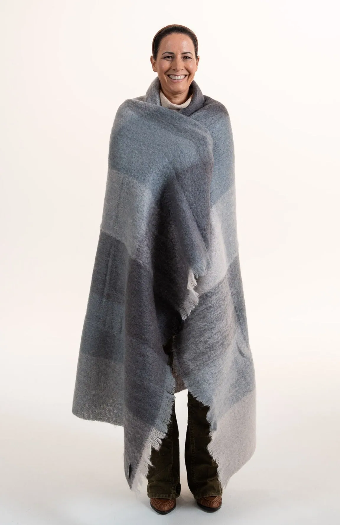 Dungarvon Grey Mohair Throw