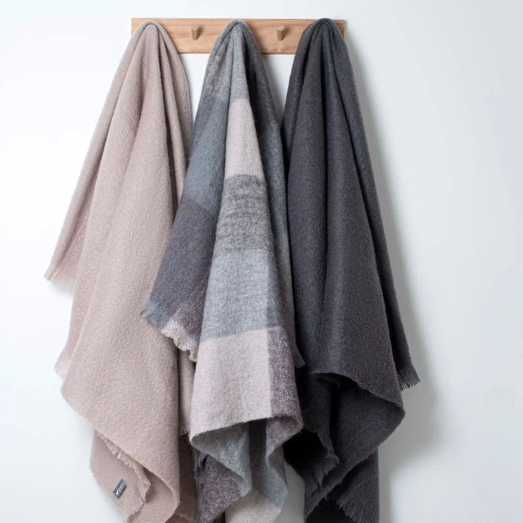 Dungarvon Grey Mohair Throw