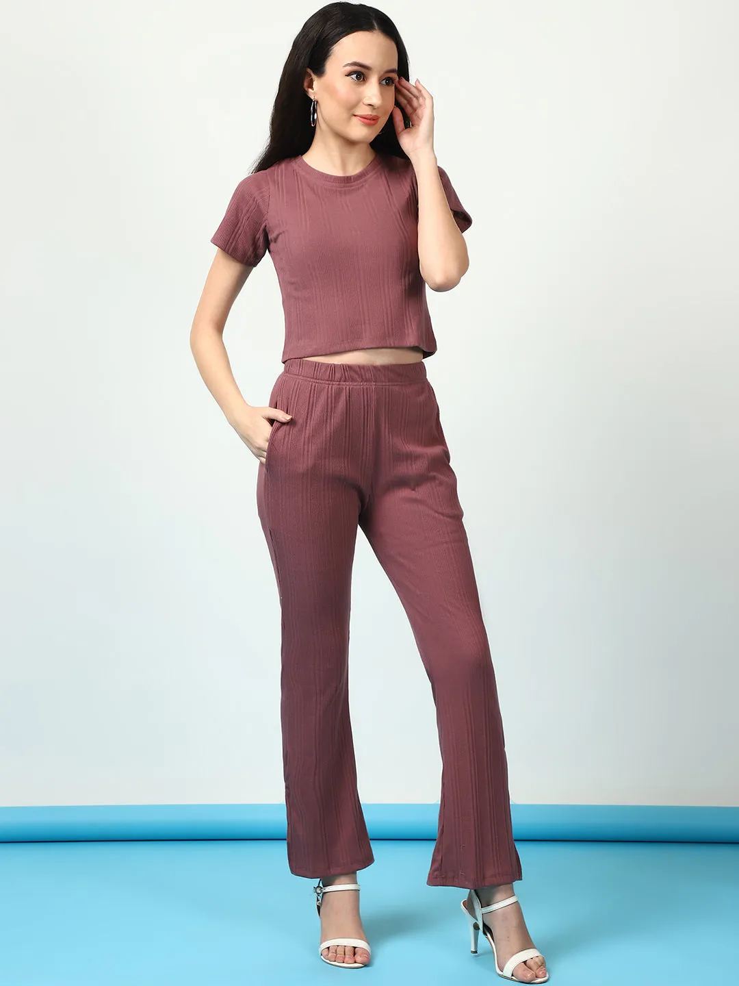 Elegant Women's Drop Needle Co-ord Set