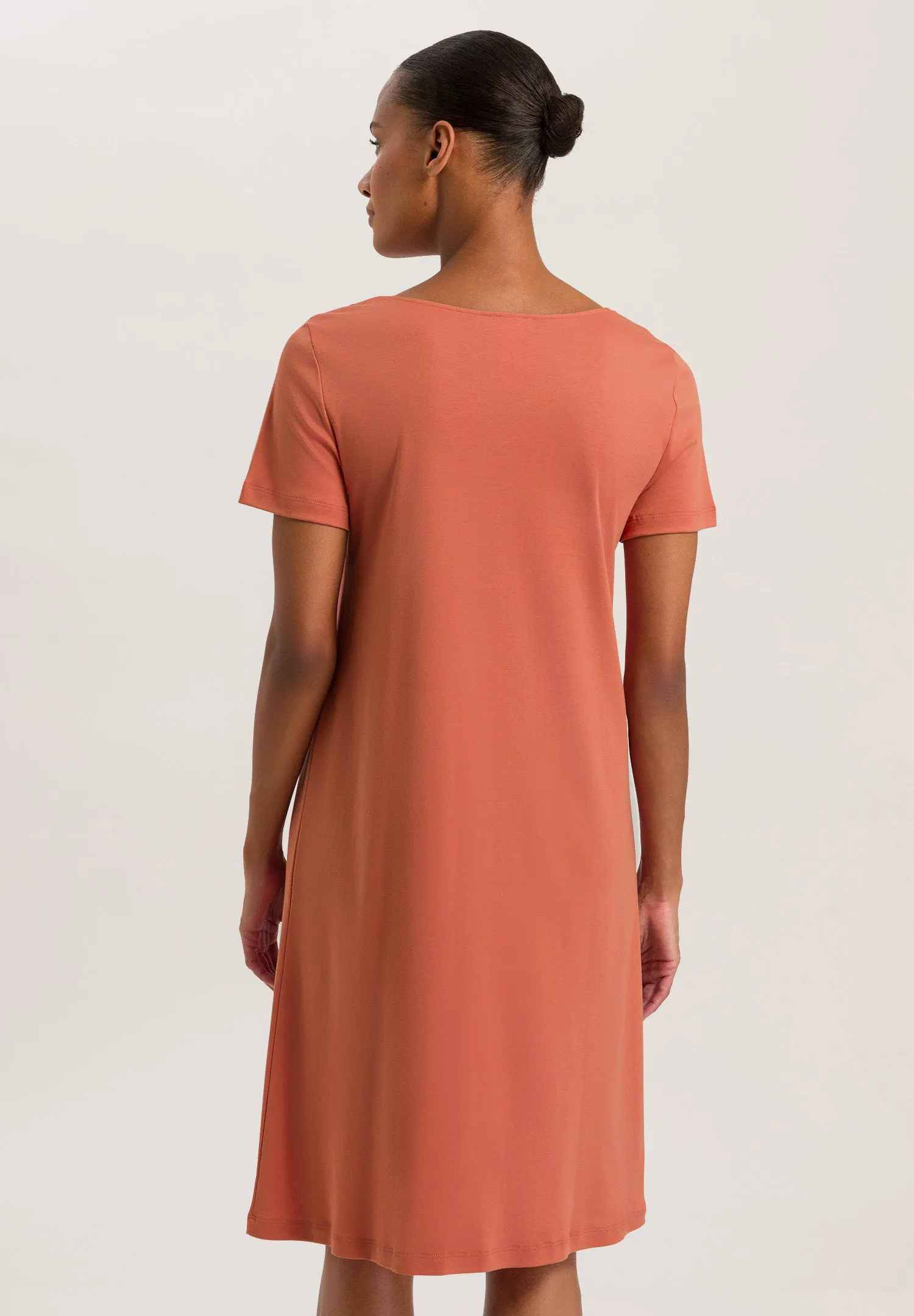 Emma Silk Accented Cotton Nightgown | Apricot Brandy 74921-2294