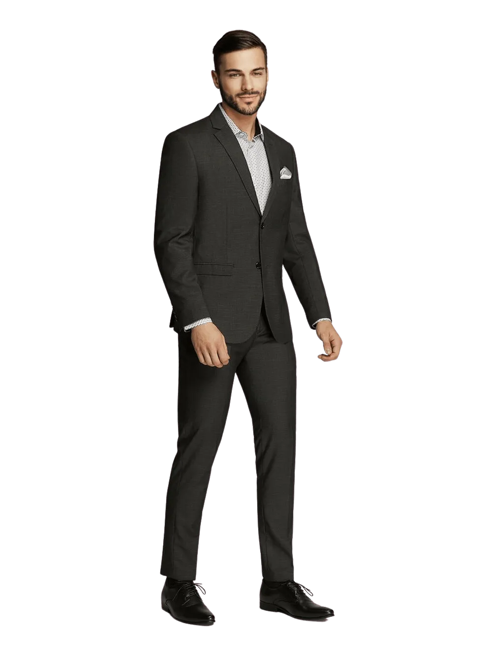 Evan Charcoal Micro Check Suit