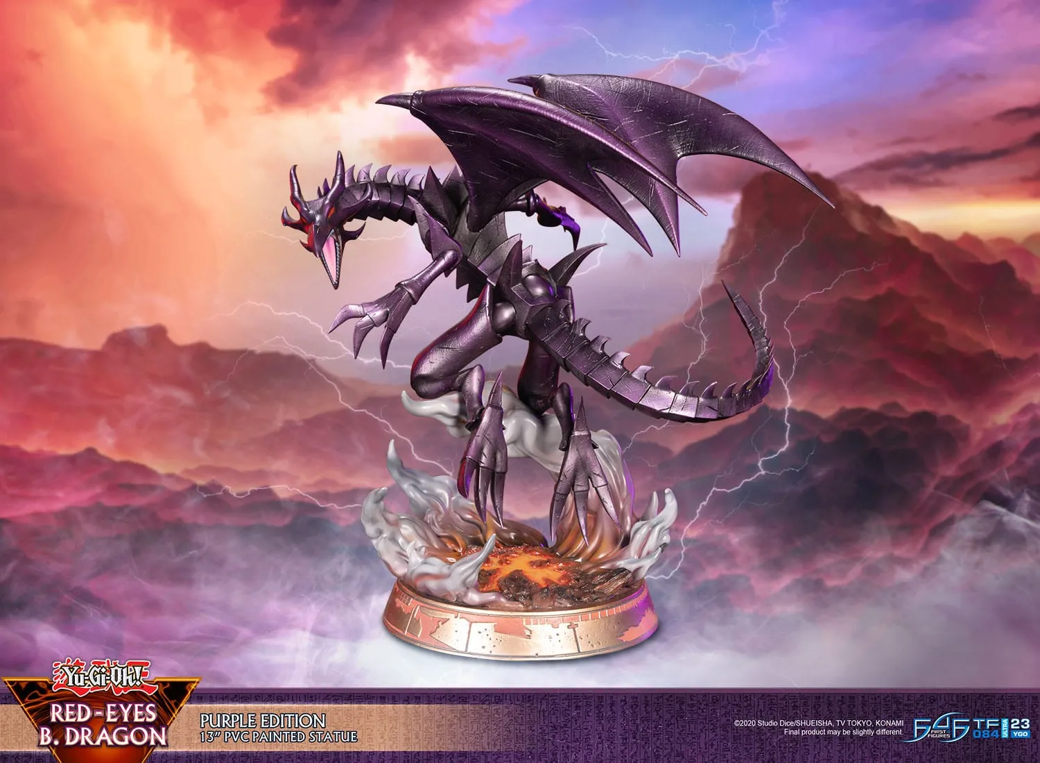 First 4 Figures Yu-Gi-Oh! Red-Eyes B. Dragon Purple Colour PVC Statue