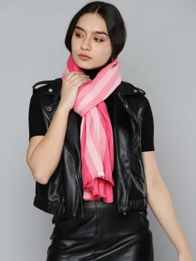 Fuchsia Horizontal Striped Stole