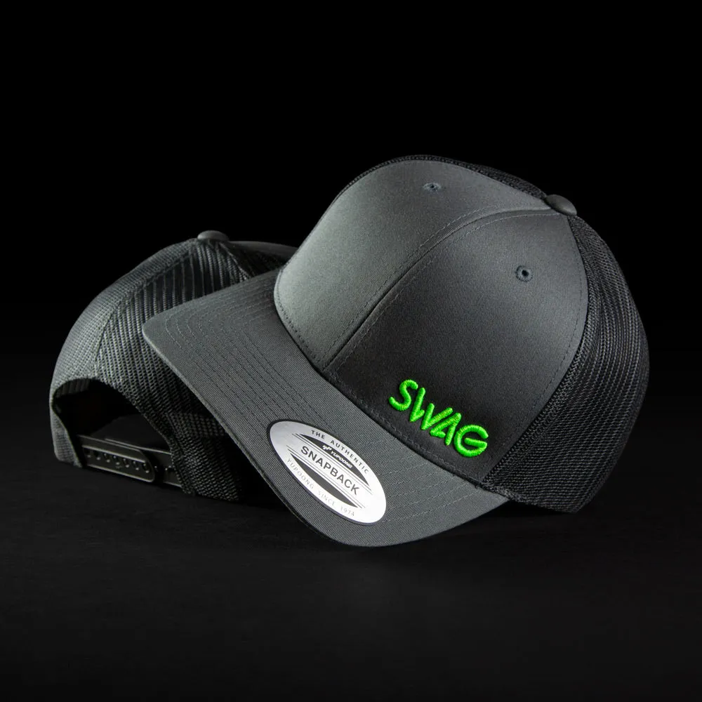 Gray & Lime Snapback Trucker