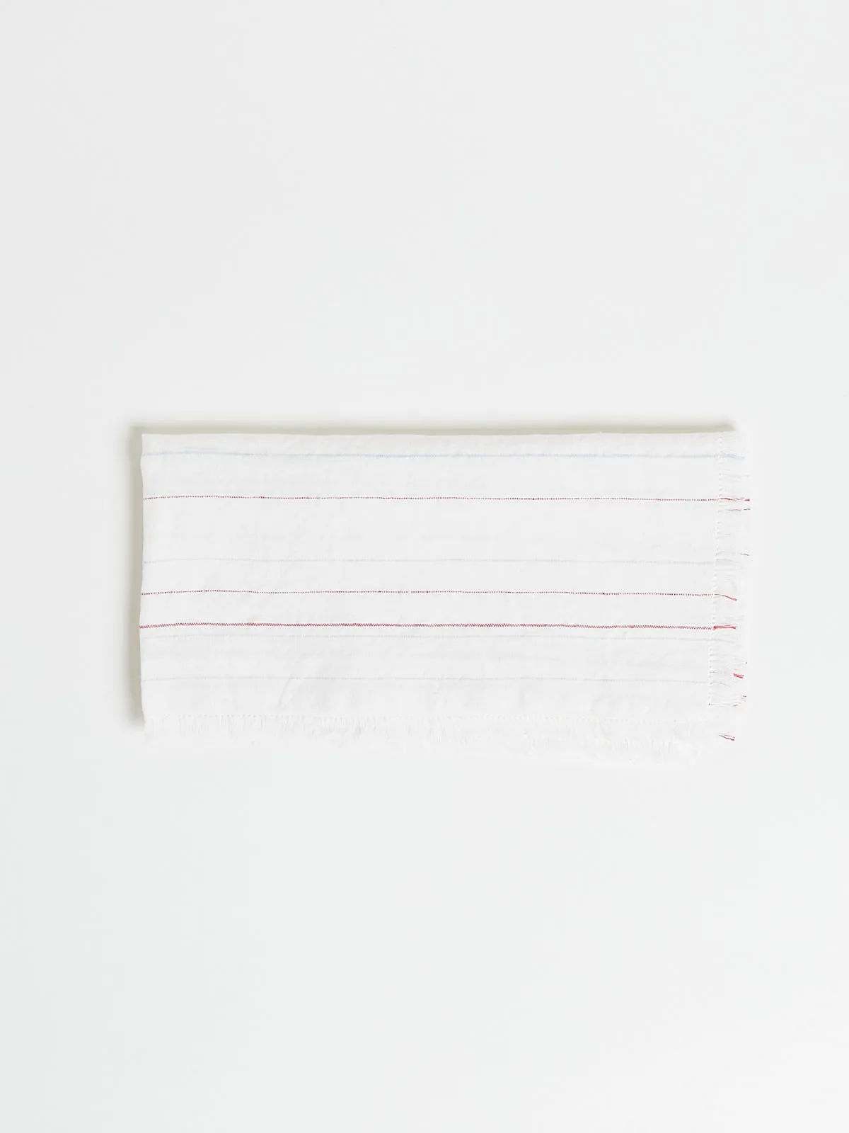 Greta Napkin in White/Red