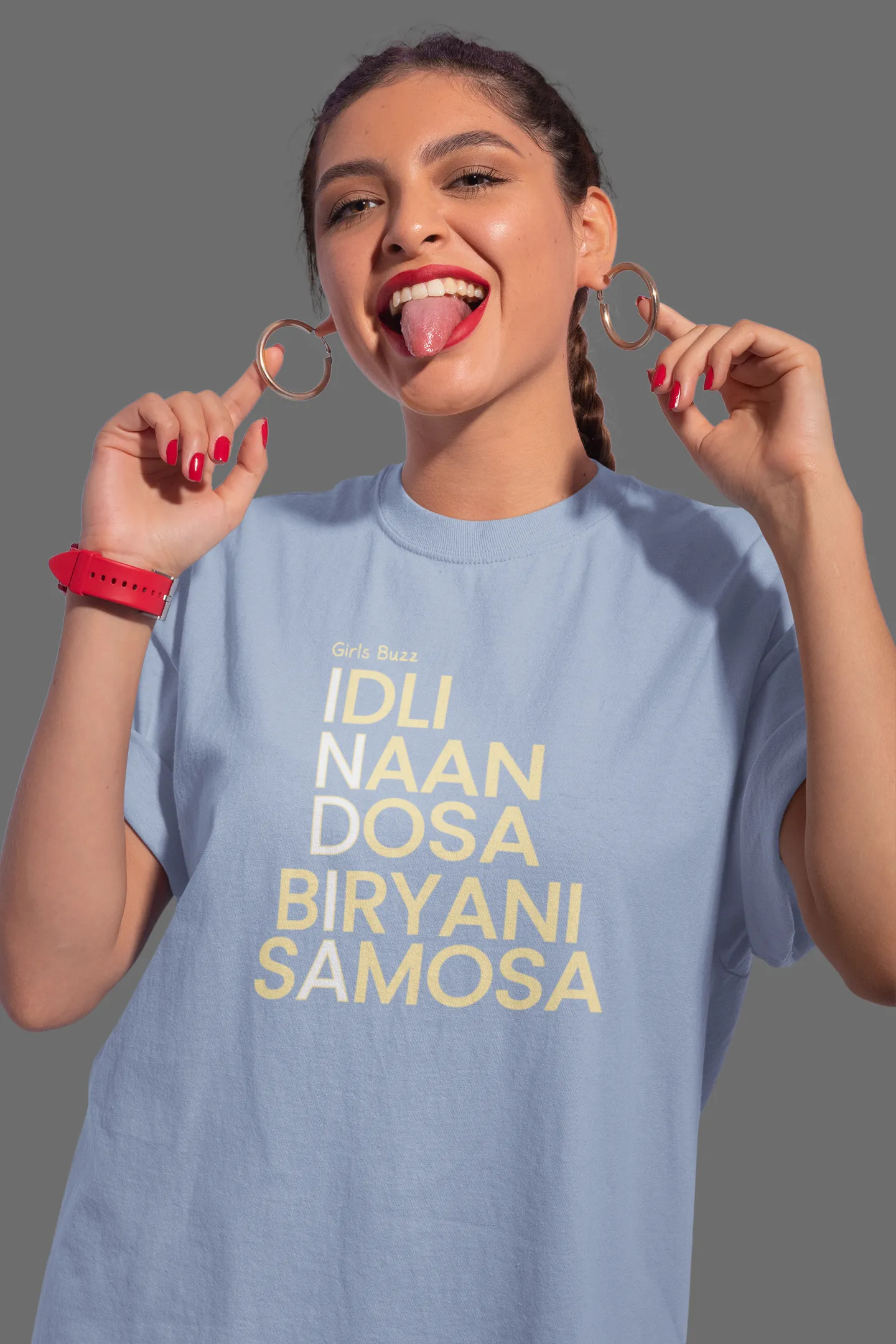 Indian Foodie Oversized Tee