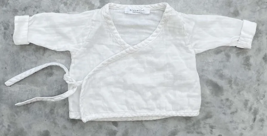 Jael Organic Cotton Baby Top In Off White