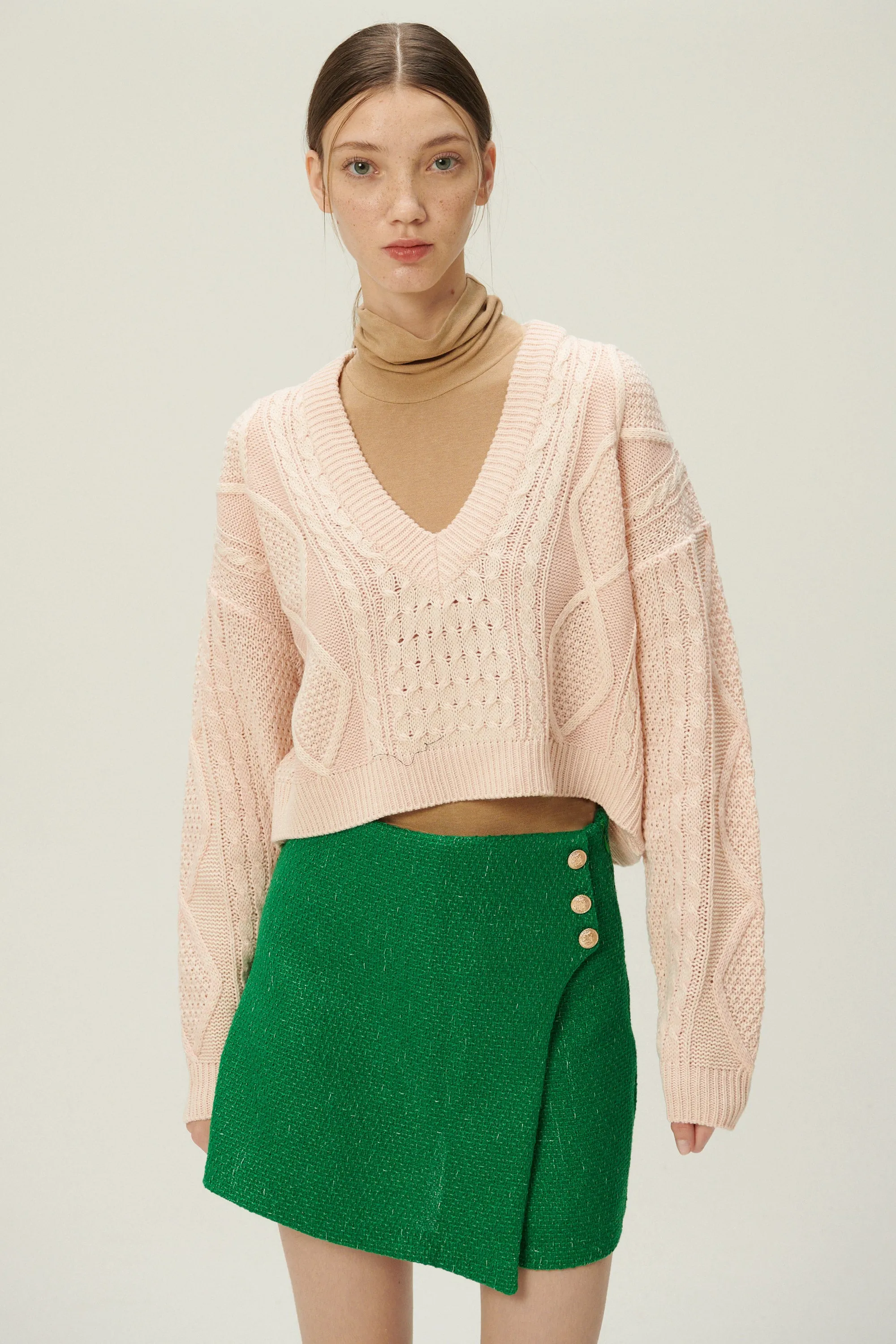 Joana V-neck Pattern Sweater