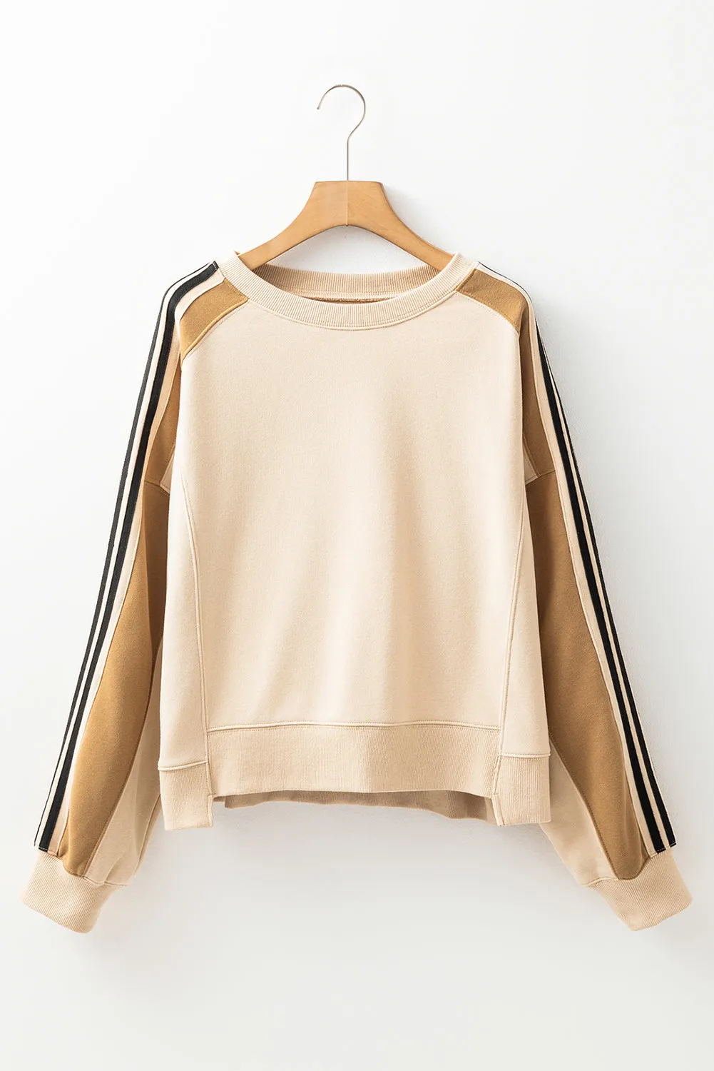 kesley Contrast Round Neck Long Sleeve Sweatshirt