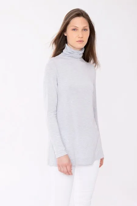 Kinross Cashmere Scrunch Neck Tunic