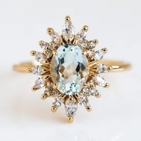 Lana Ring with Aquamarine & CZ