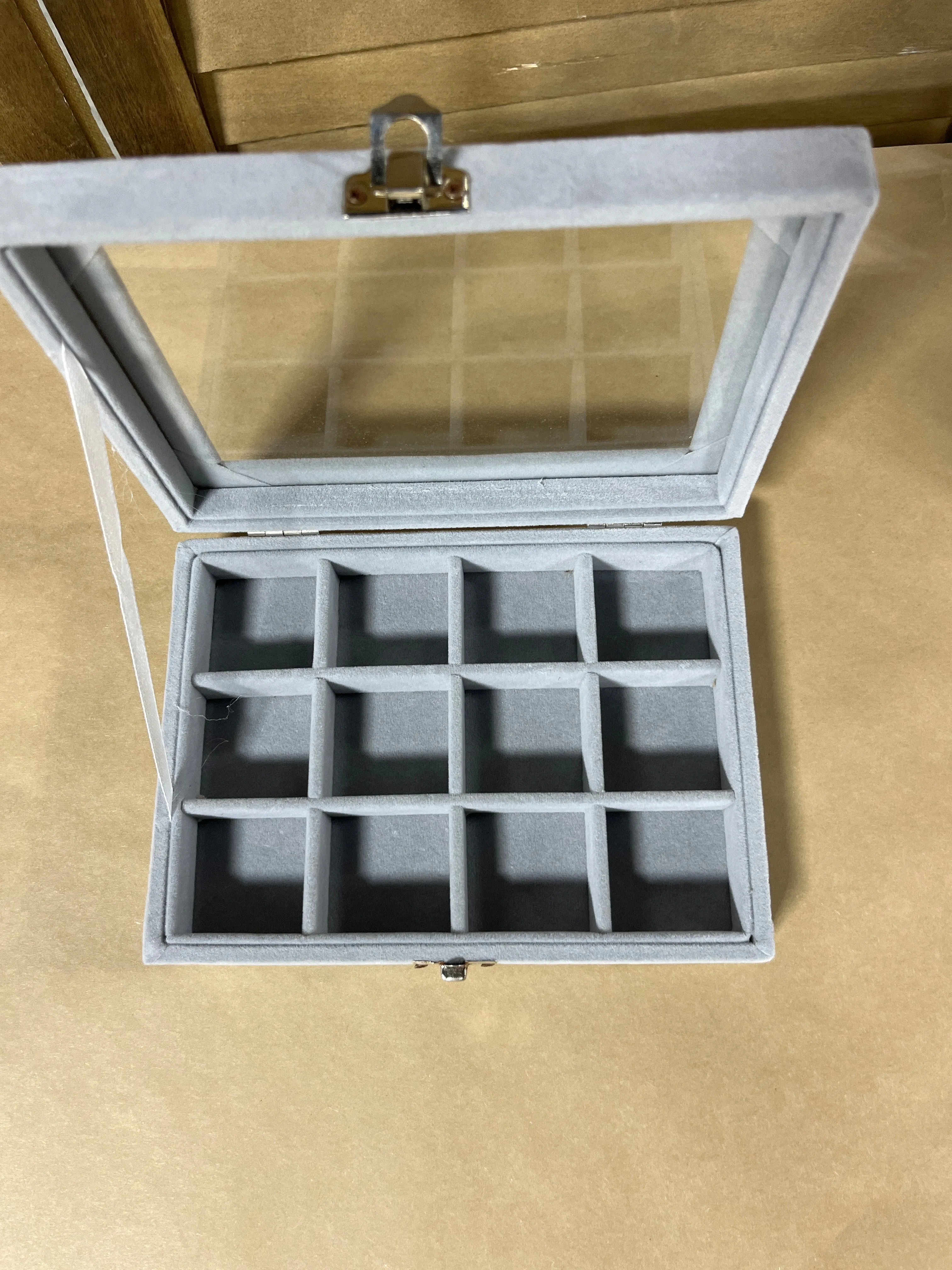 Light Gray Divided Jewelry Storage Box