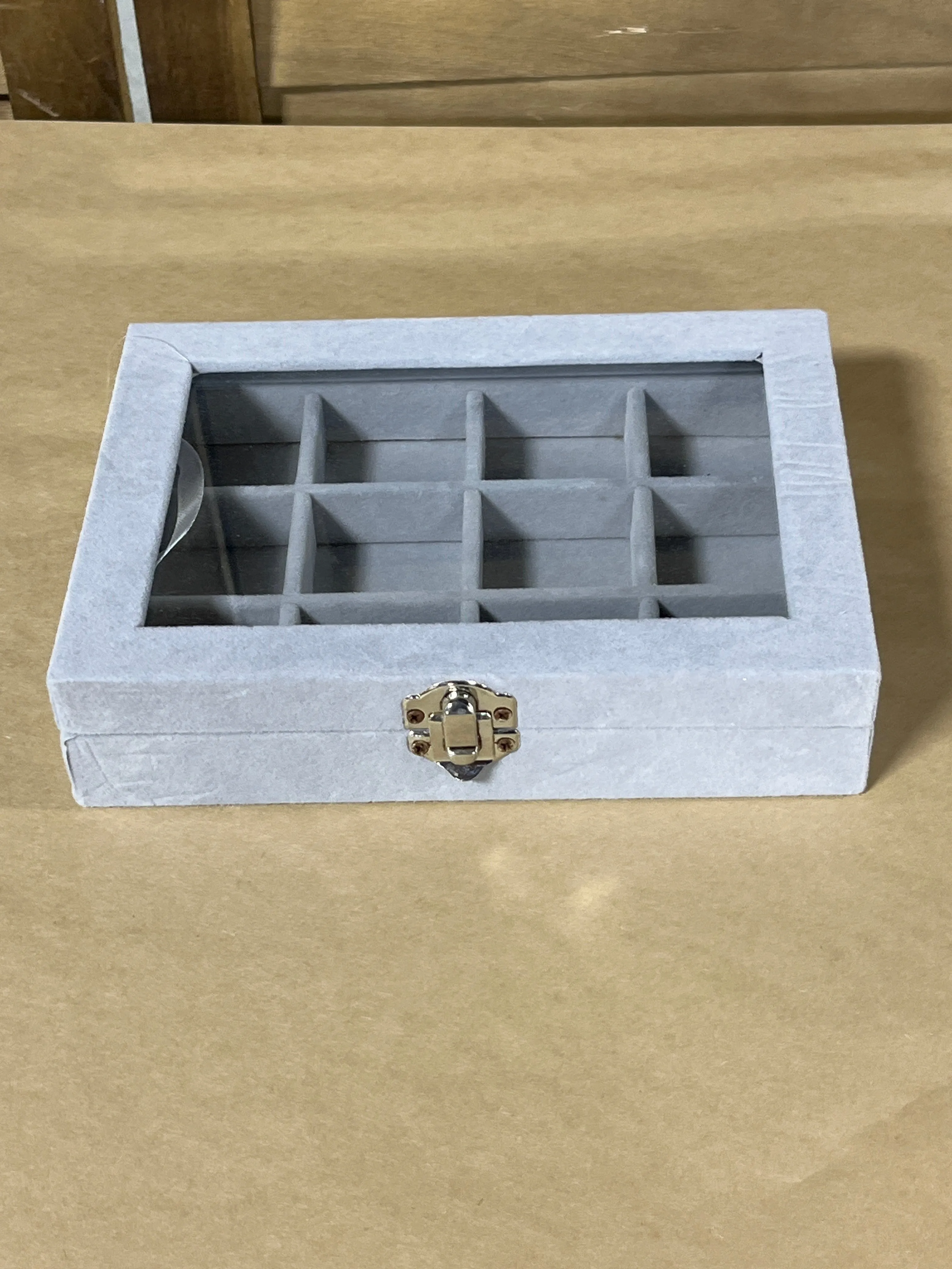 Light Gray Divided Jewelry Storage Box