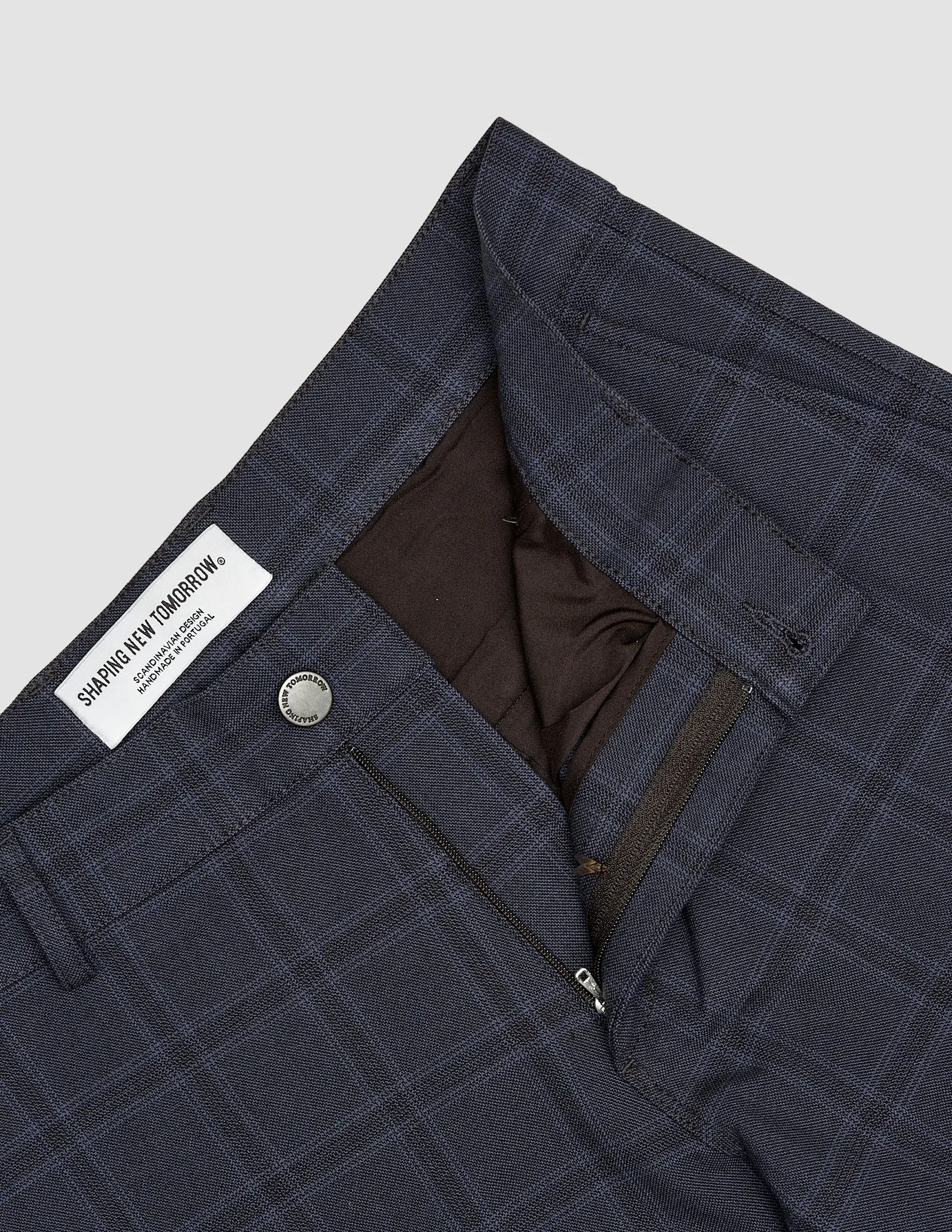 Limited Check Pants Slim Midnight Blue