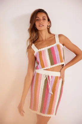 Lito Stripe Crochet Top