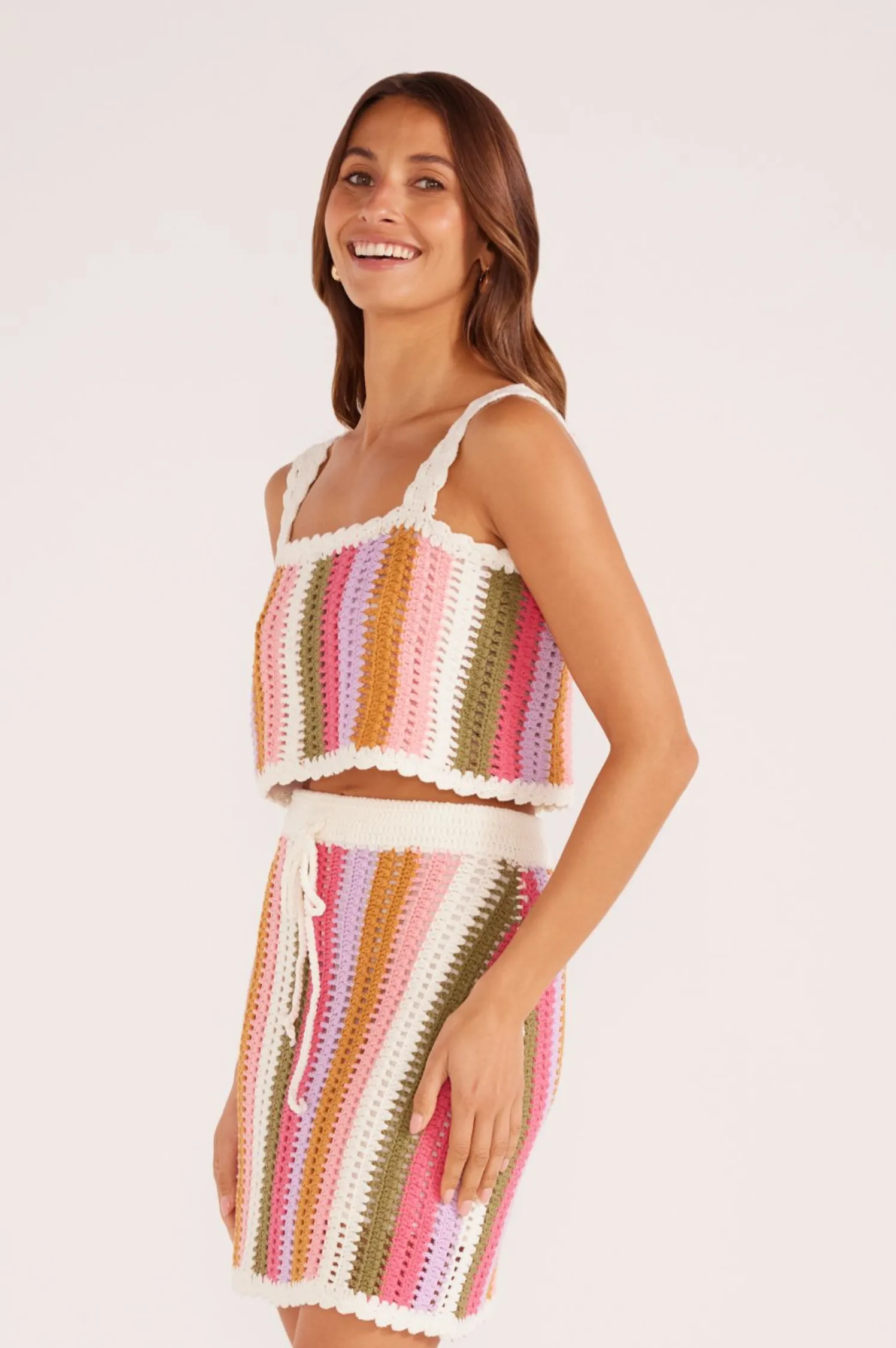 Lito Stripe Crochet Top