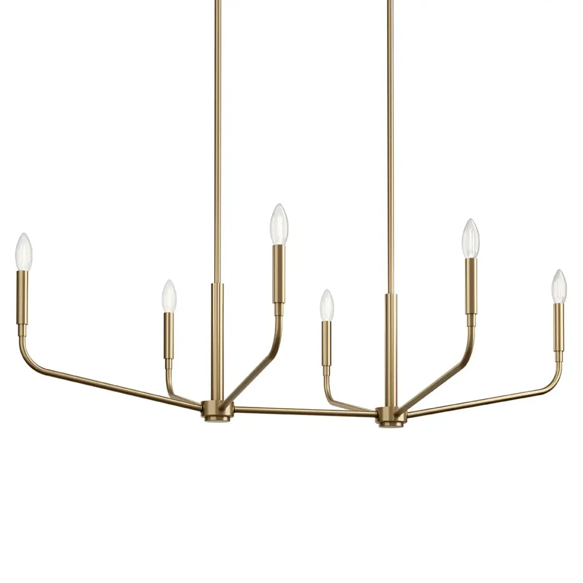 Madden 45" 6-Light Linear Chandelier, Champagne Bronze Finish