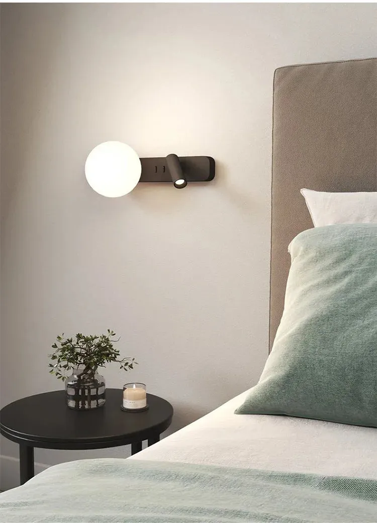 Makmek Modern Rotatable light head LED Reading Wall Lamp