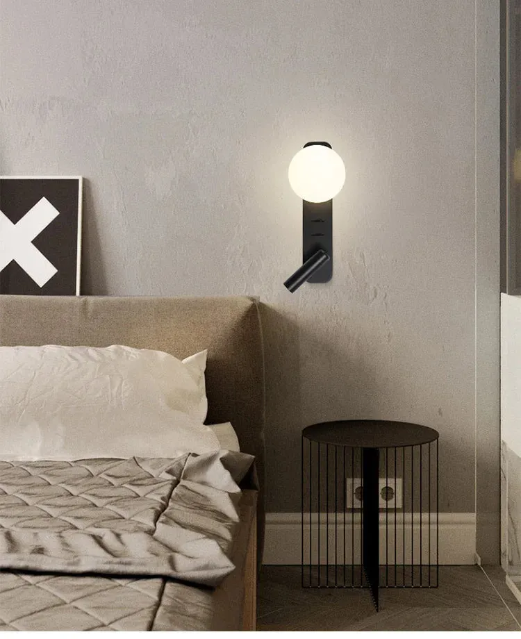 Makmek Modern Rotatable light head LED Reading Wall Lamp