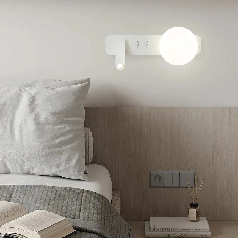 Makmek Modern Rotatable light head LED Reading Wall Lamp