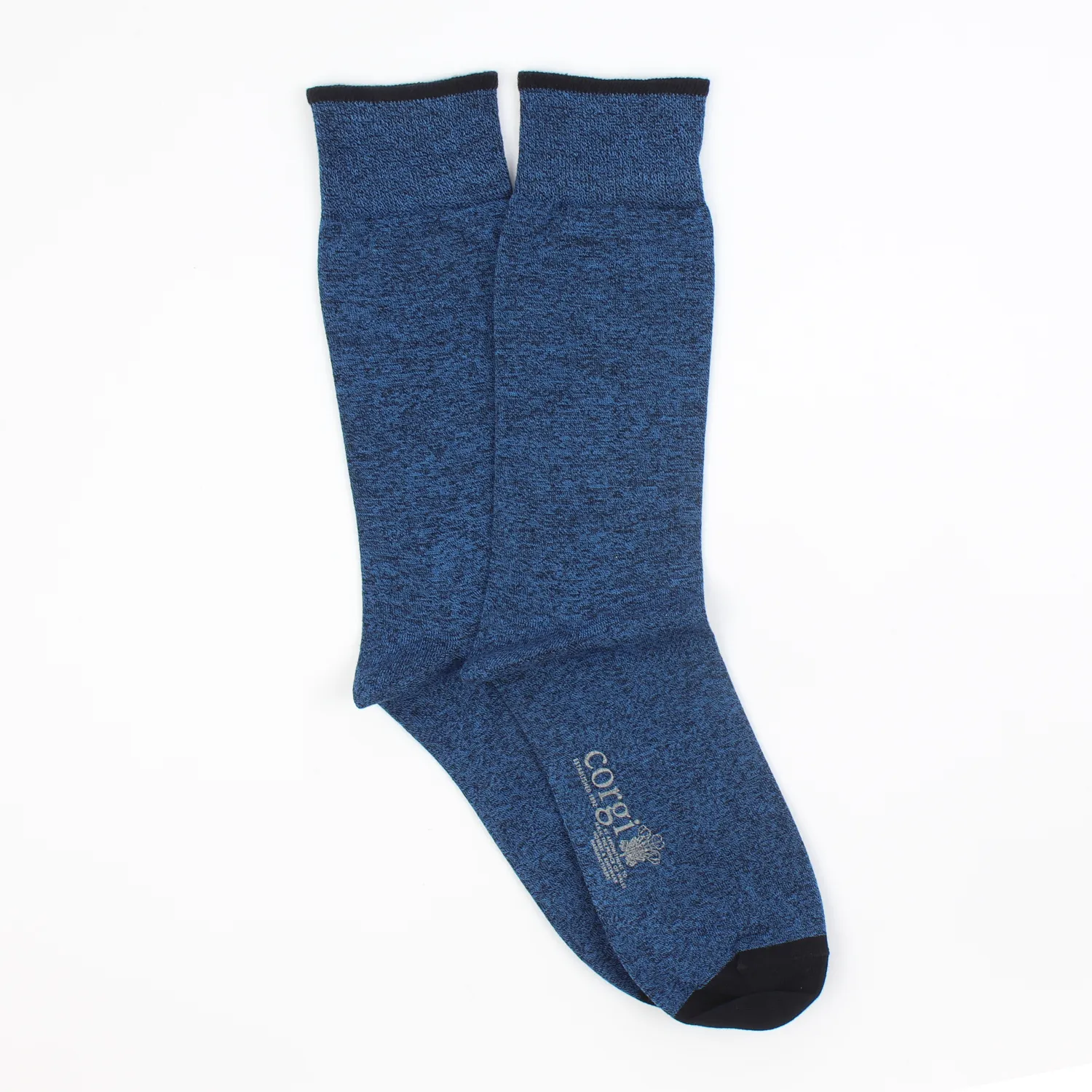 Men's Blue Marl Cotton Socks