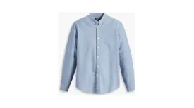 Men's Slim Fit Band Collar Shirt