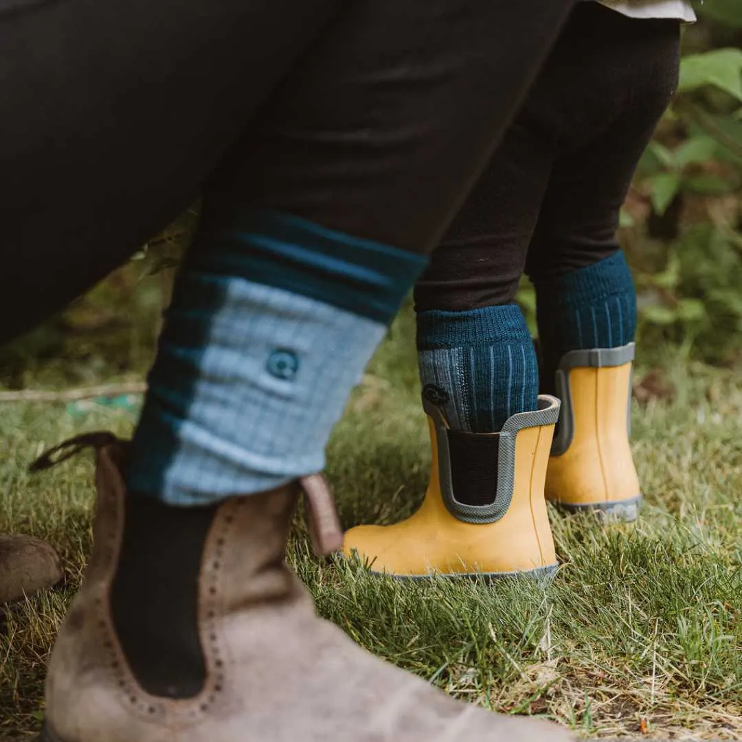 Merino Wool Midweight Adult Socks - Aqua