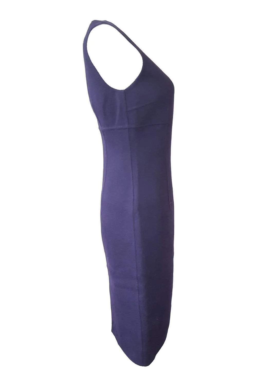 MICHAEL KORS Stretch Wool and Angora Blend Purple Bodycon Dress (6)