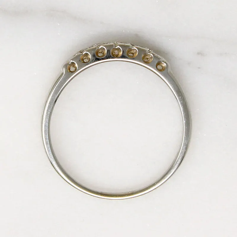 Mid-Century Diamond Band with Chain Link Motif