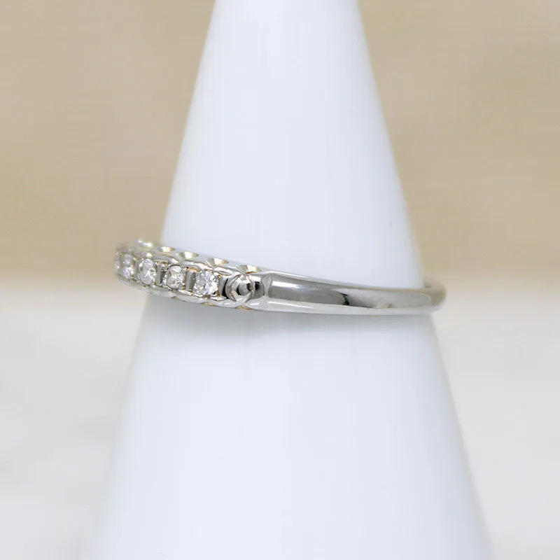 Mid-Century Diamond Band with Chain Link Motif