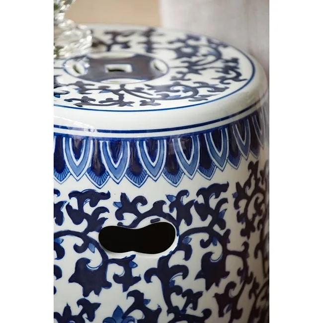 Ming Blue &amp; White Ceramic Stool