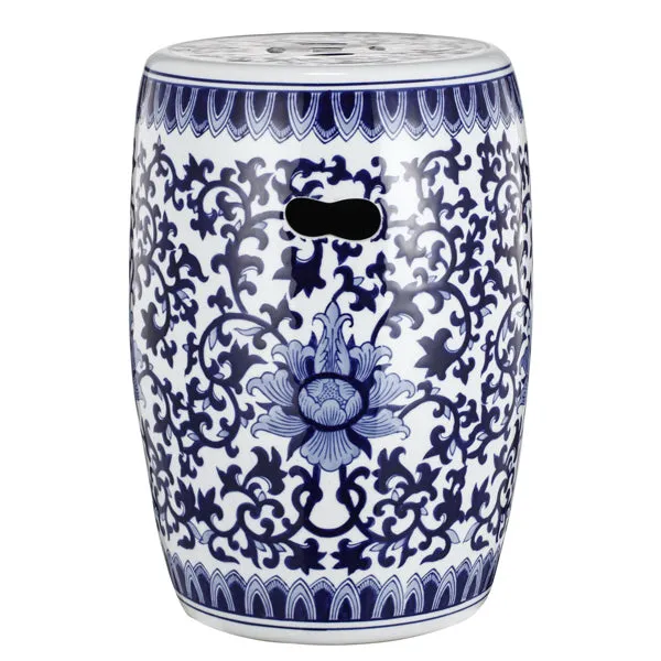 Ming Blue &amp; White Ceramic Stool