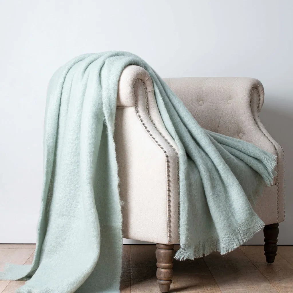 Mint Mohair Throw