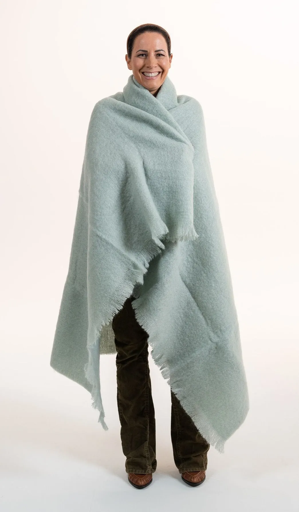 Mint Mohair Throw