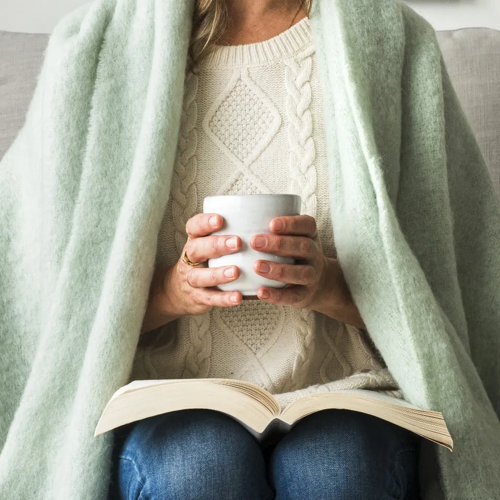 Mint Mohair Throw