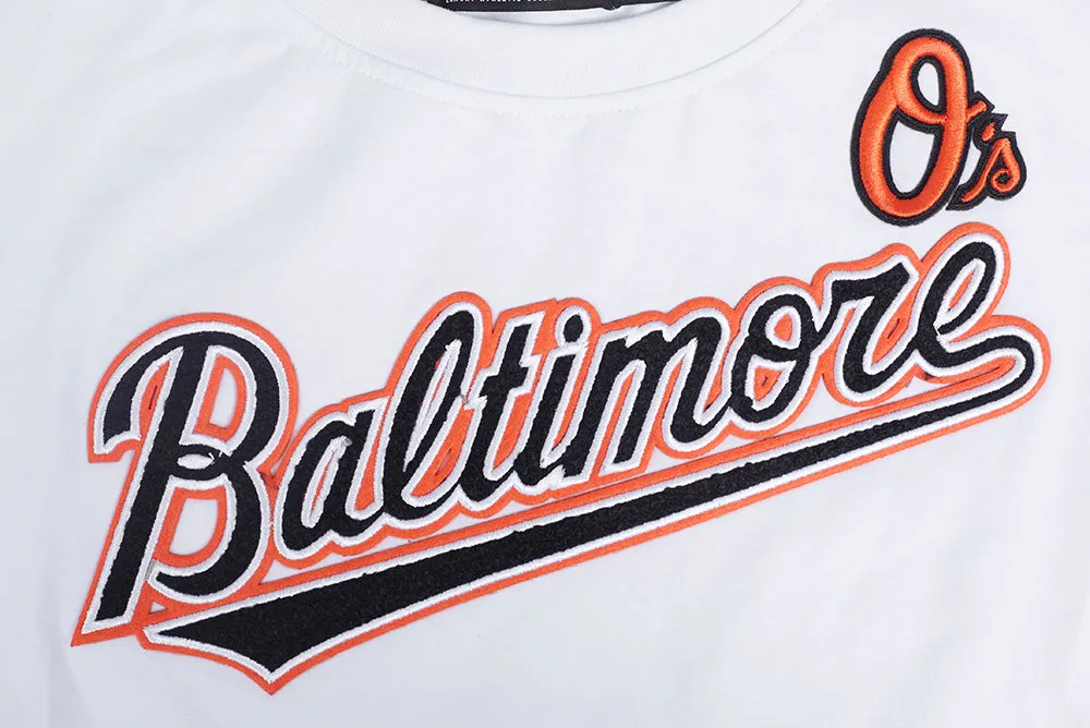 MLB BALTIMORE ORIOLES CLASSIC WOMEN'S SLIM FIT TEE (WHITE)