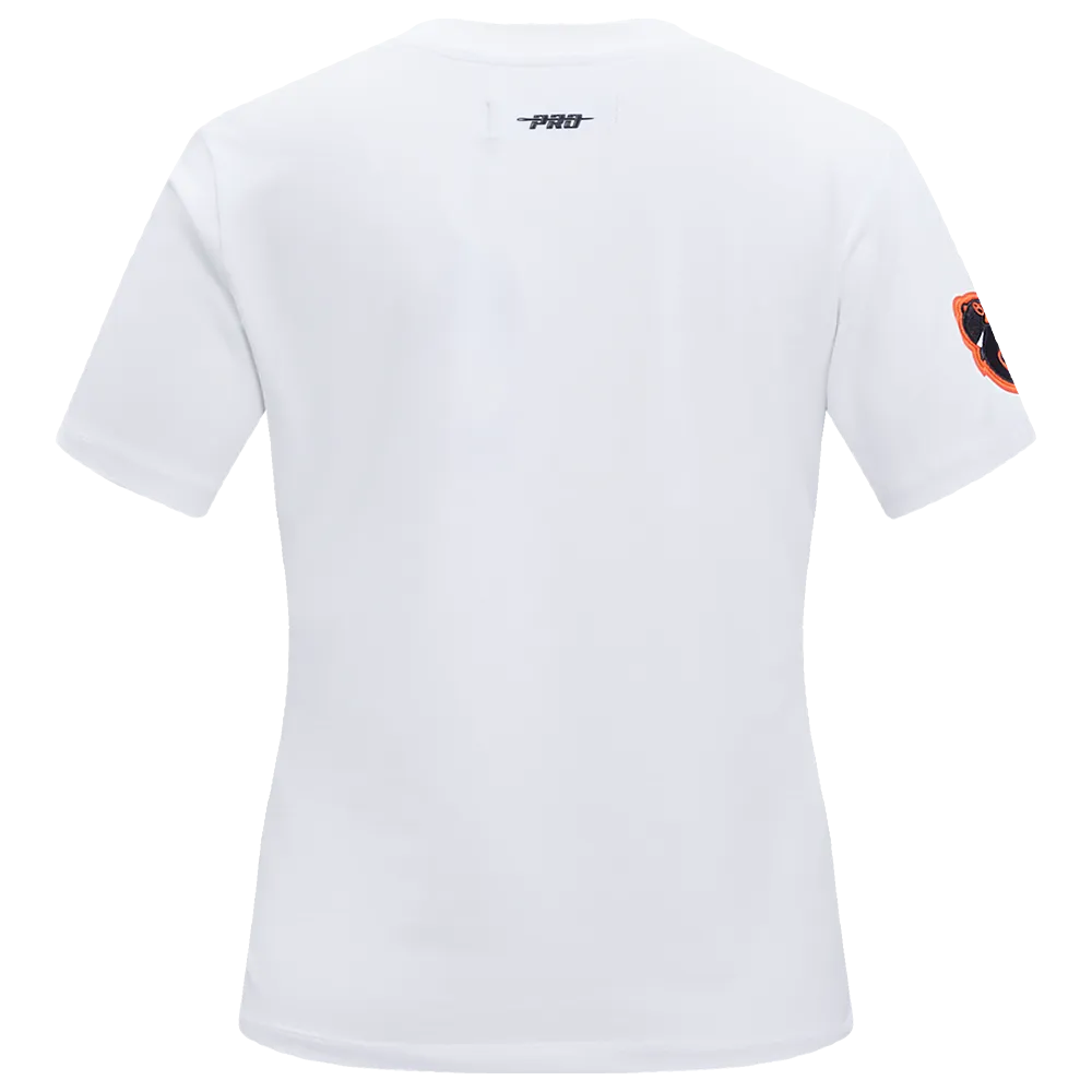 MLB BALTIMORE ORIOLES CLASSIC WOMEN'S SLIM FIT TEE (WHITE)