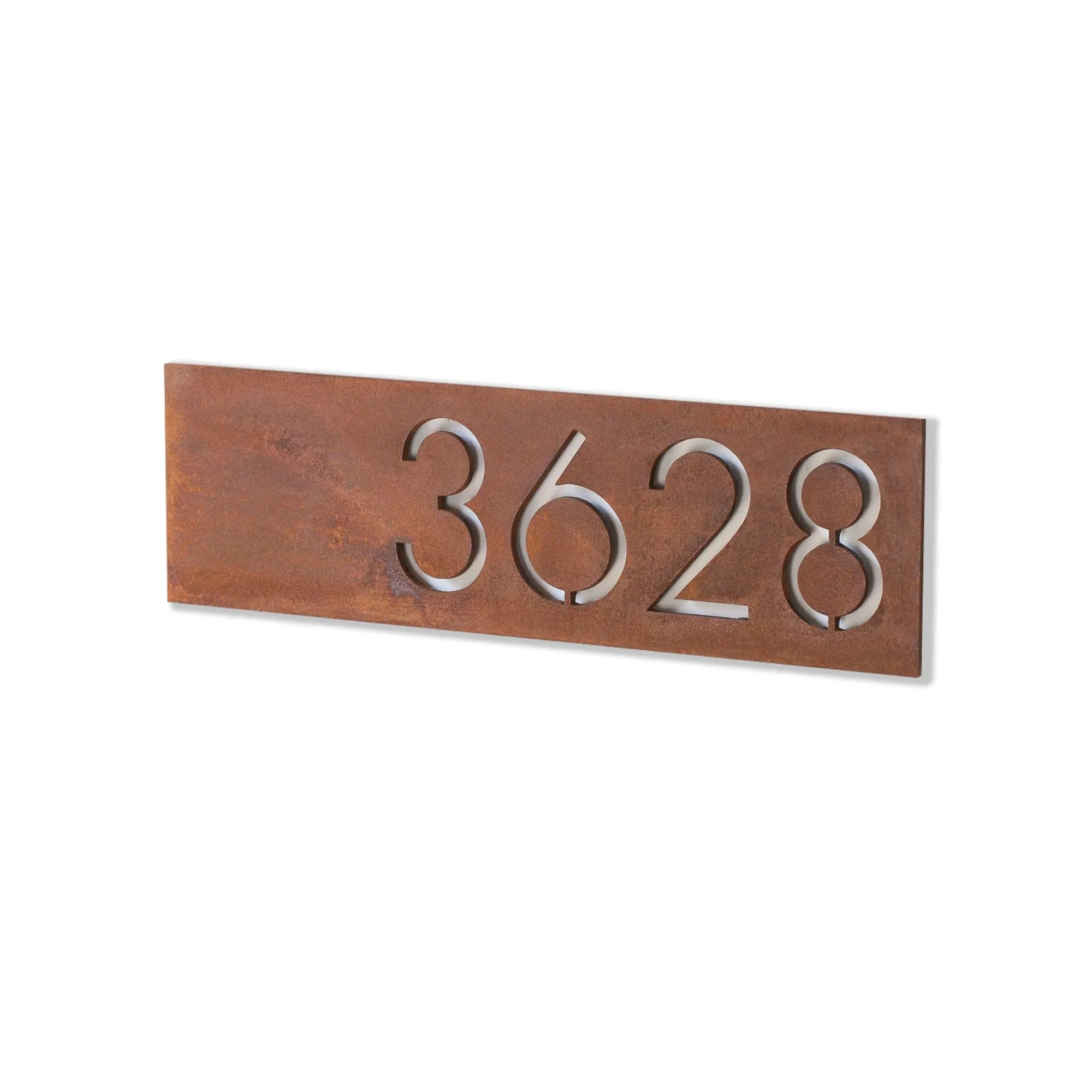 Monroe House Numbers - Raw Steel